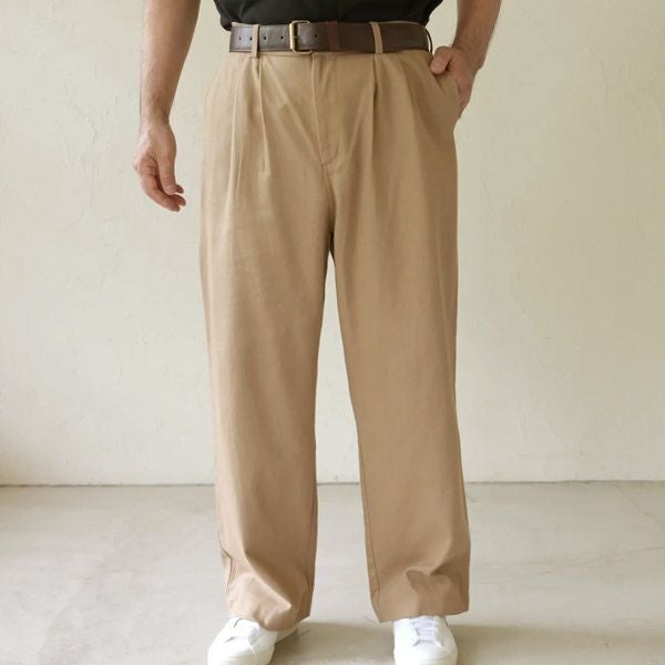 オーガニックコットン メンズツイルストレートパンツ