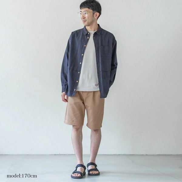 オーガニックコットン メンズツイルハーフパンツ