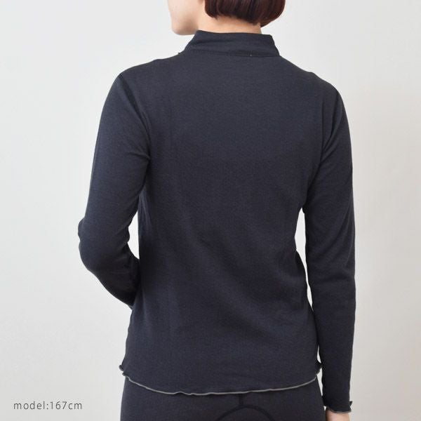 オーガニックコットン マシュマロタッチハイネックトップ MAE