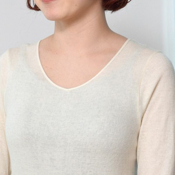 オーガニックコットン&シルク ロングスリーブインナー