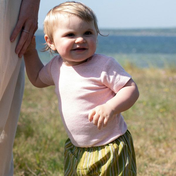 オーガニックコットン ベビーフライスボディスーツ（半袖）