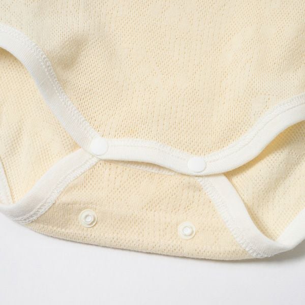 オーガニックコットン ベビースズランメッシュ半袖グレコ