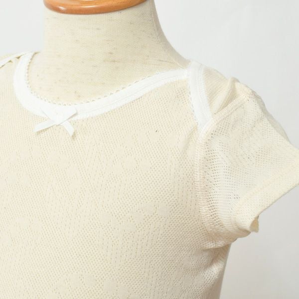 オーガニックコットン ベビースズランメッシュ半袖グレコ