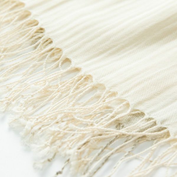 オーガニックコットン ヘリンボンストール