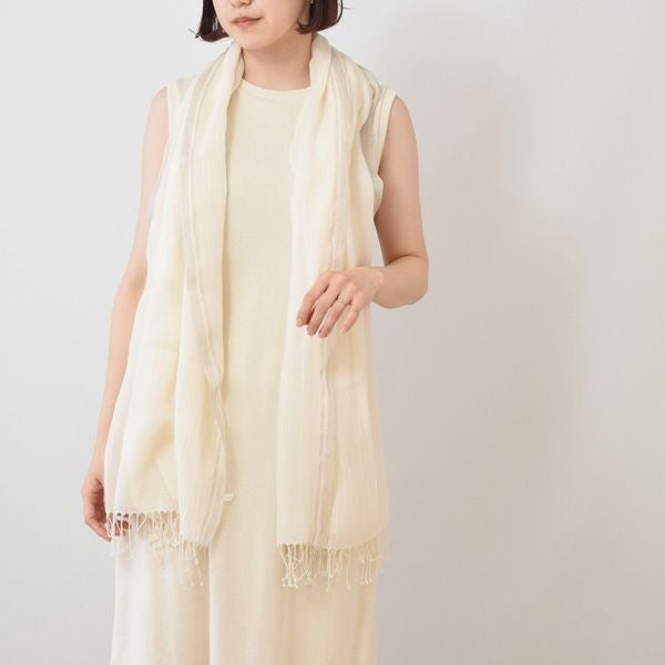 オーガニックコットン ヘリンボンストール