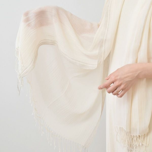 オーガニックコットン ヘリンボンストール