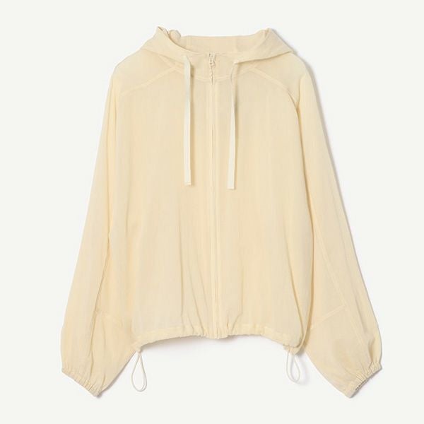 オーガニックコットン チリメンジップアップパーカー
