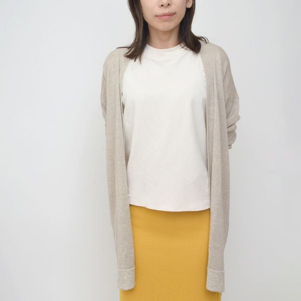 オーガニックコットン＆リネン ロングカーデ