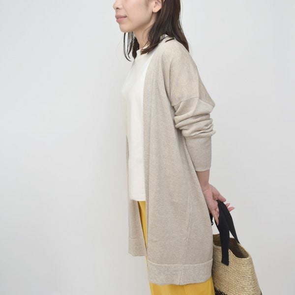 オーガニックコットン＆リネン ロングカーデ