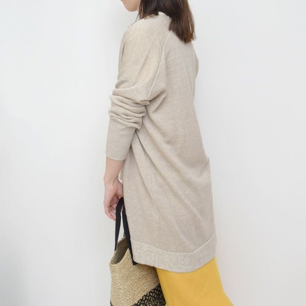 オーガニックコットン＆リネン ロングカーデ