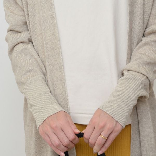 オーガニックコットン＆リネン ロングカーデ