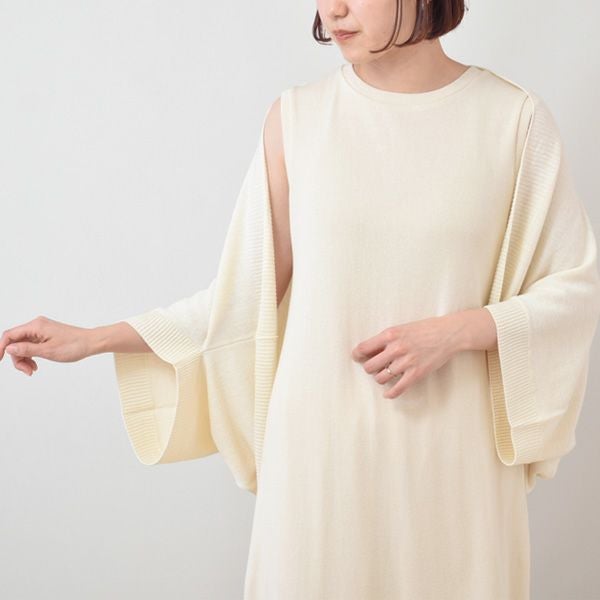 オーガニックコットン＆リネン ニットボレロ