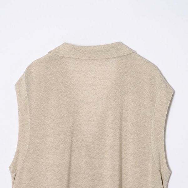 オーガニックコットン＆リネン プレーティング天竺ロングジレ