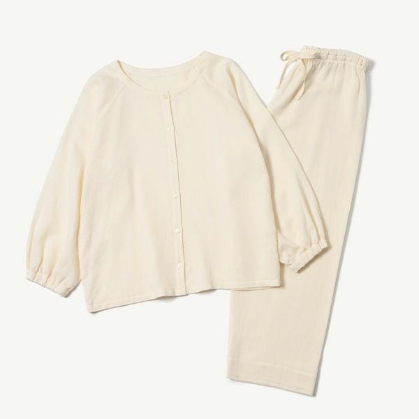 オーガニックコットン 変わりガーゼパフスリーブパジャマ