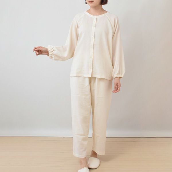 オーガニックコットン 変わりガーゼパフスリーブパジャマ