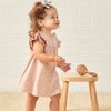 オーガニックコットン ベビーフリル袖ドレス&ブルマ