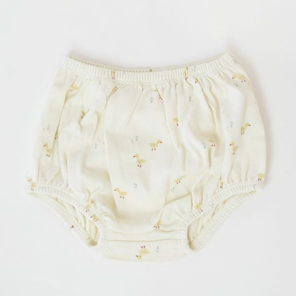 オーガニックコットン ベビーフリル袖ドレス&ブルマ