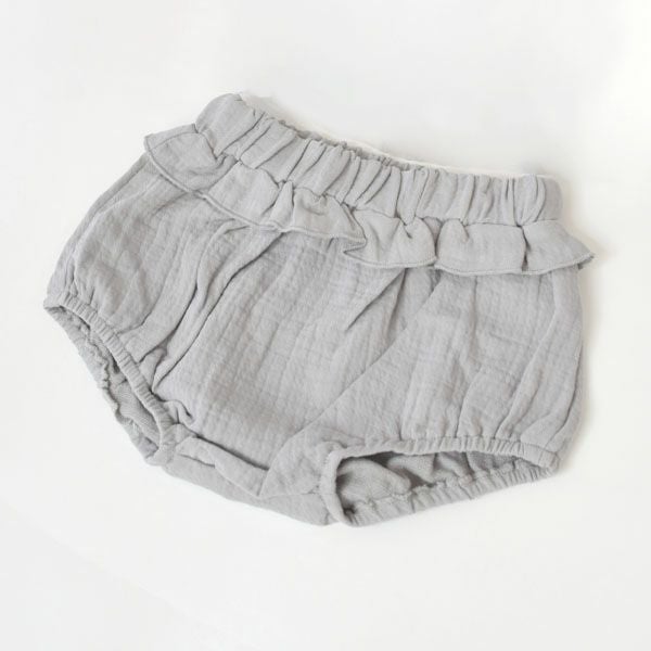 オーガニックコットン ベビーガーゼノースリーブペプラム＆ブルマ