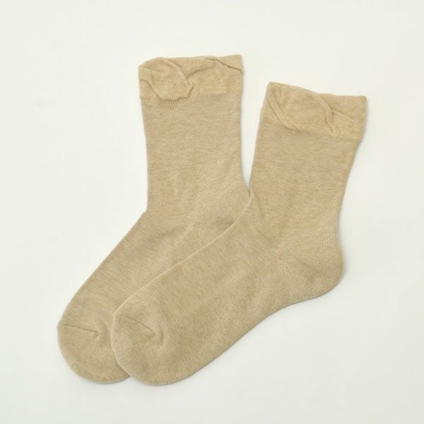 オーガニックコットン 口ゴムゆったり足裏パイルソックス
