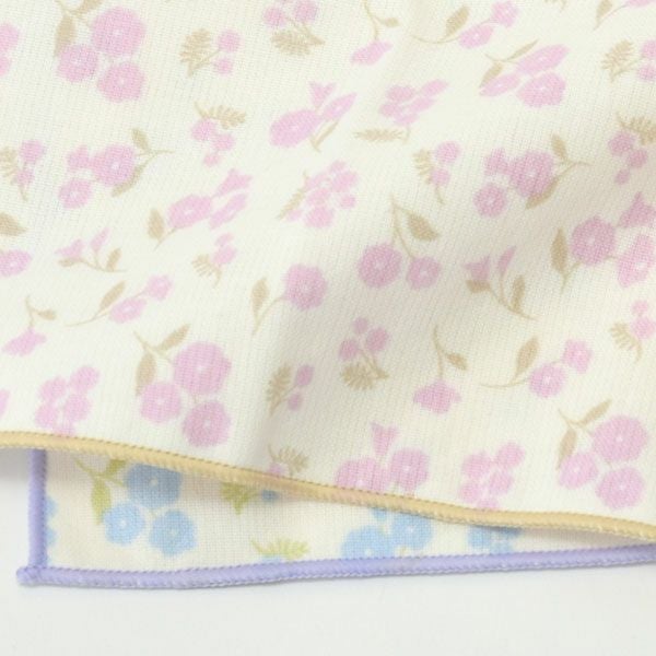 オーガニックコットン プリントミニタオル（ケース入り）ミモザと小花