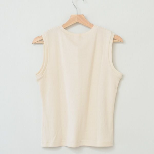 オーガニックコットン 葛和紙フライスノースリーブシャツ