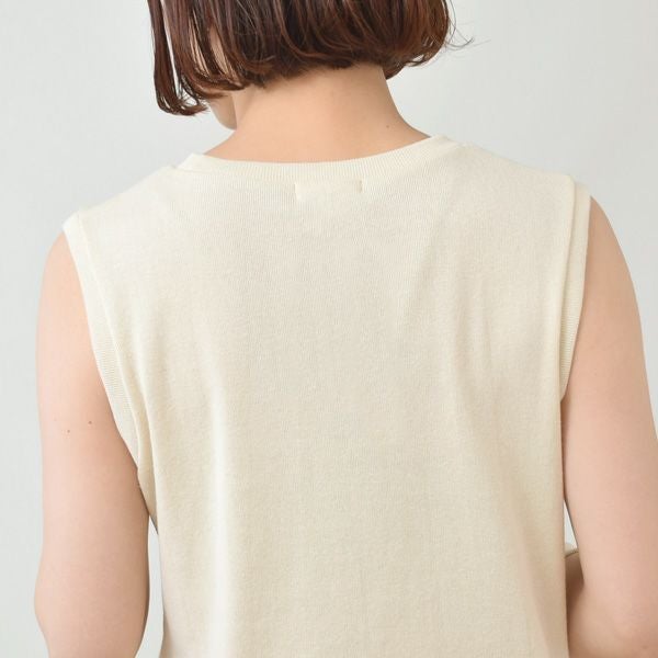 オーガニックコットン 葛和紙フライスノースリーブワンピース