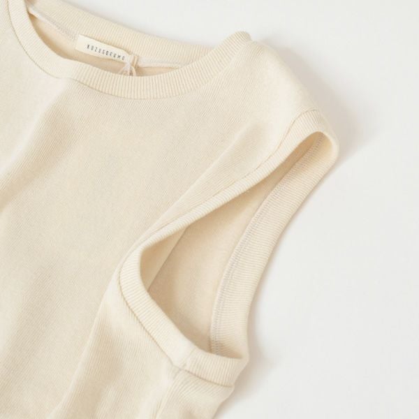 オーガニックコットン 葛和紙フライスノースリーブワンピース