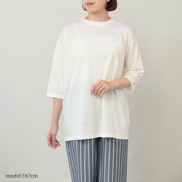 オーガニックコットン 葛和紙天竺ワイドTシャツ