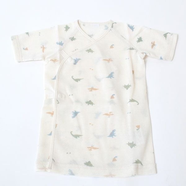 オーガニックコットン 吊天竺中肌着恐竜柄