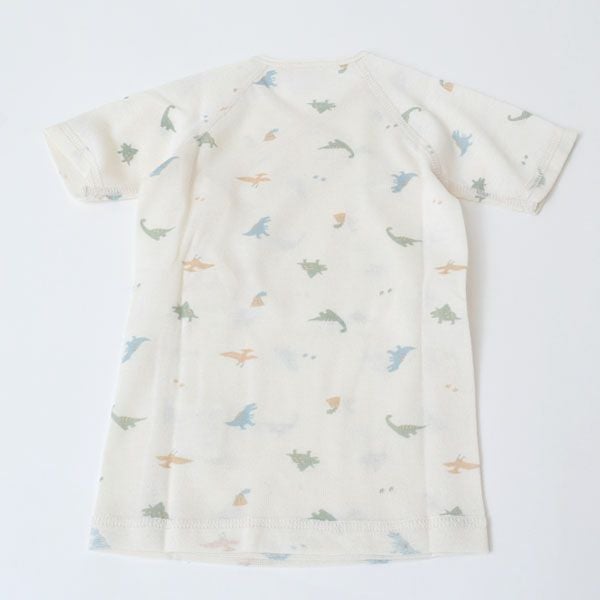 オーガニックコットン 吊天竺中肌着恐竜柄