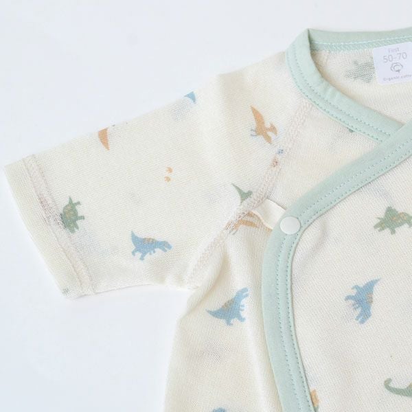 オーガニックコットン 吊天竺コンビオール 恐竜柄