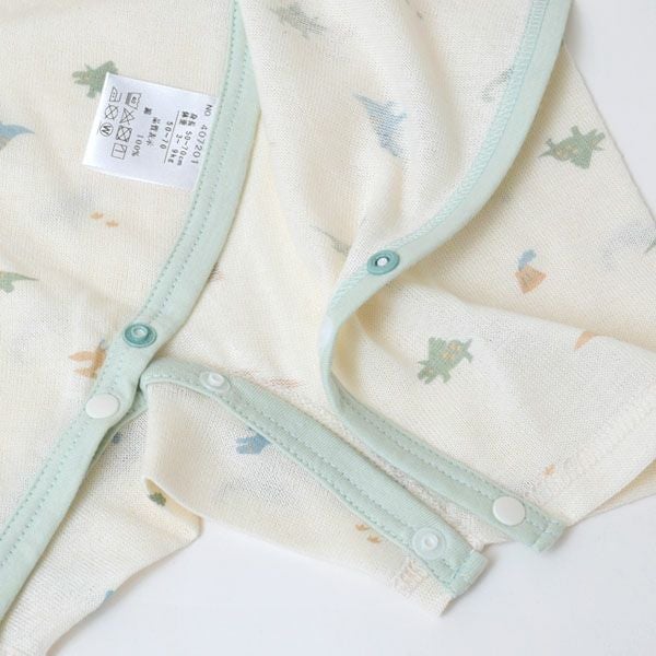 オーガニックコットン 吊天竺コンビオール 恐竜柄