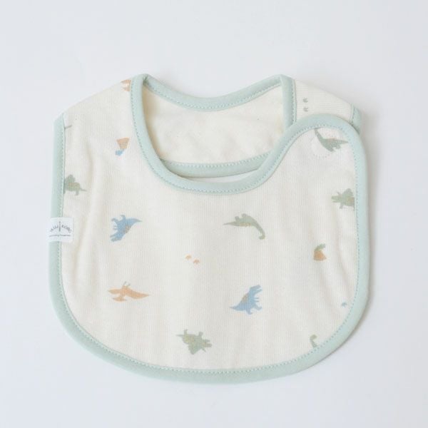 オーガニックコットン 吊天竺スタイ 恐竜柄