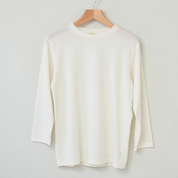 オーガニックコットン 葛和紙天竺メンズ長袖Tシャツ