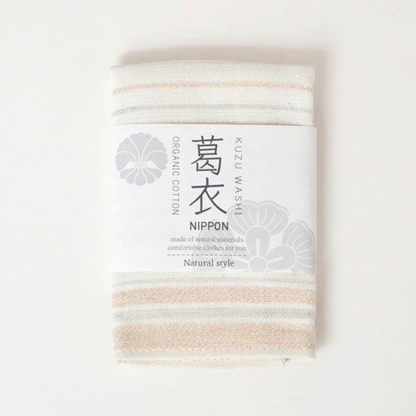 オーガニックコットン 葛和紙ガーゼタオルハンカチ