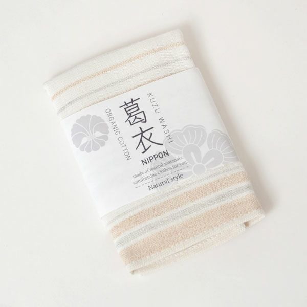 オーガニックコットン 葛和紙ガーゼタオルハンカチ