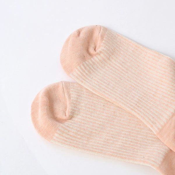 オーガニックコットン ジャガードストライプソックス