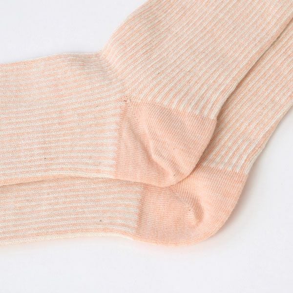 オーガニックコットン ジャガードストライプソックス