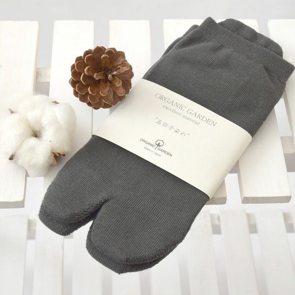 オーガニックコットン 五倍子足袋型パイルソックス