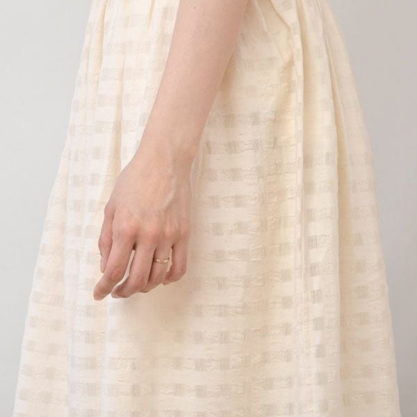 オーガニックコットン シャドウチェックギャザースカート