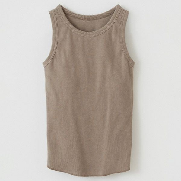 オーガニックコットン スパンリブカップ付アメリカンスリーブ