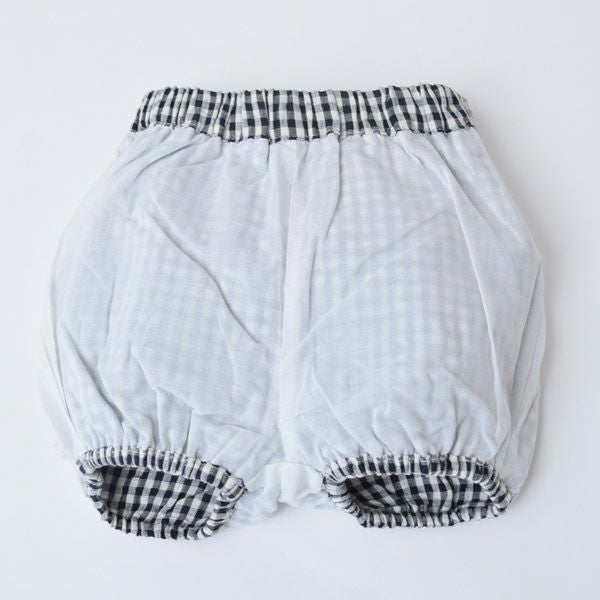 オーガニックコットン ベビーサッカーチェックブルマ