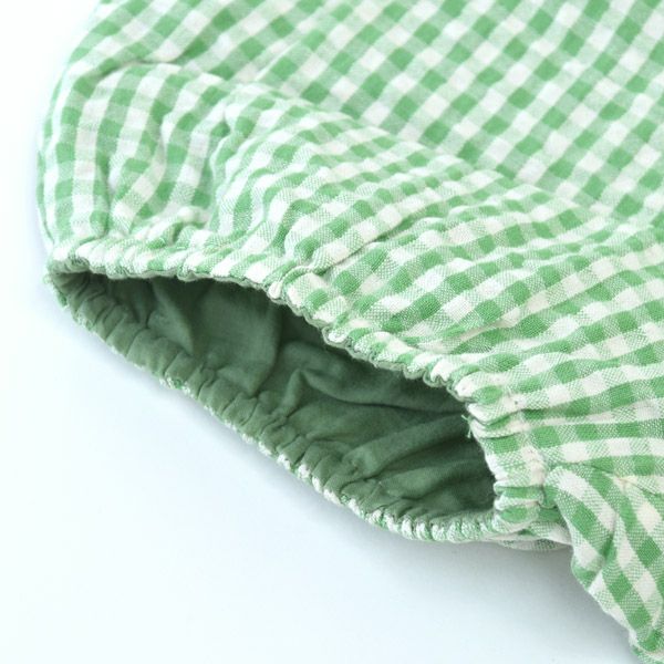 オーガニックコットン ベビーサッカーチェックブルマ