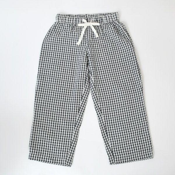 オーガニックコットン キッズサッカーチェックリラックスパンツ