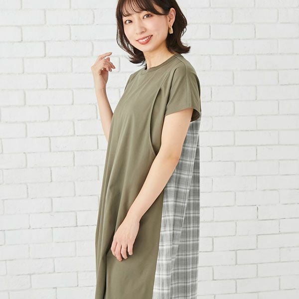 オーガニックコットン バックプリントワンピース