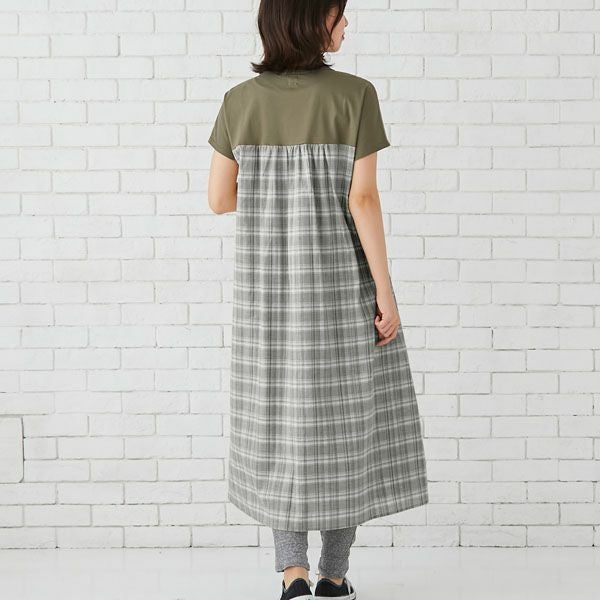 オーガニックコットン バックプリントワンピース