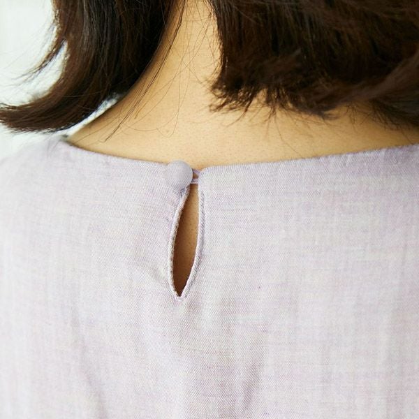 オーガニックコットン ダブルガーゼギャザーワンピース