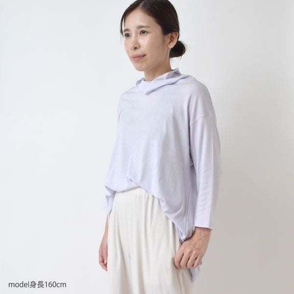 オーガニックコットン ネックフレアーTシャツ