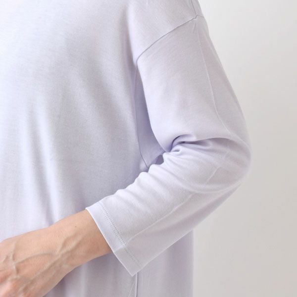 オーガニックコットン ネックフレアーTシャツ