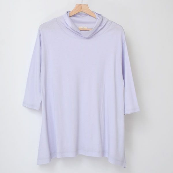 オーガニックコットン ネックフレアーTシャツ